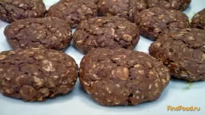 Шоколадное овсяно-ржаное печенье рецепт с фото