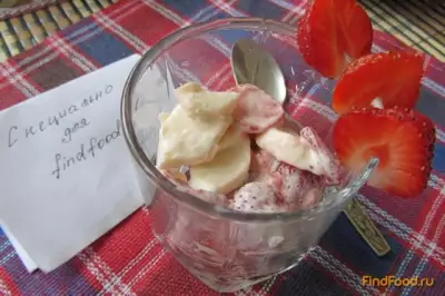 Десерт яблочно-клубничный рецепт с фото