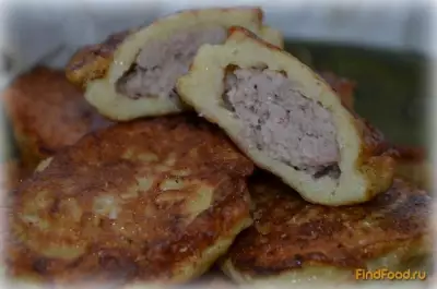 Картофельные драники с мясной начинкой рецепт с фото