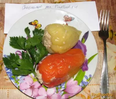 Фаршированный перец с листьями сельдерея рецепт с фото