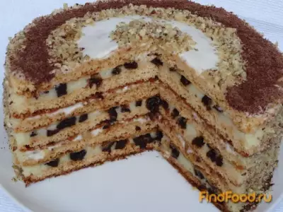 Торт Медовый с черносливом рецепт с фото