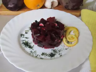Свекольный салат с апельсиновой заправкой рецепт с фото