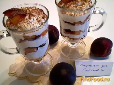 Десерт творожный с нектаринами рецепт с фото