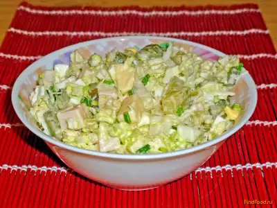 Салат с копченой индейкой и сельдереем рецепт с фото