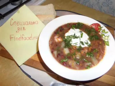 Суп из красной фасоли и куриного мяса рецепт с фото