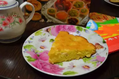 Яблочный пирог со сметаной и коньяком рецепт с фото