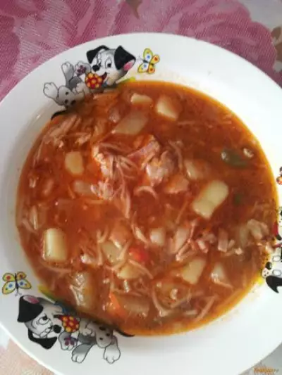 Томатный суп с вермишелью рецепт с фото