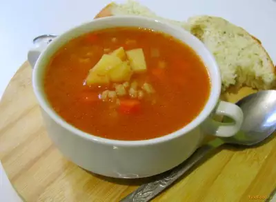 Перловый томатный суп рецепт с фото