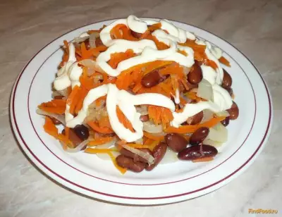 Салат из фасоли моркови и лука рецепт с фото