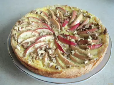Яблочный пирог с орехами рецепт с фото