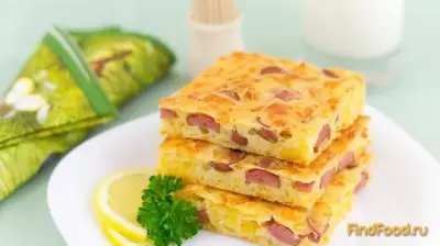 Пирог с сосисками и сыром рецепт с фото