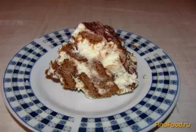 Творожный десерт с печеньем рецепт с фото