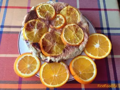 Перевернутый апельсиновый пирог с шоколадом