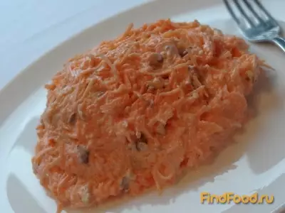 Салат морковный с грецкими орехами рецепт с фото