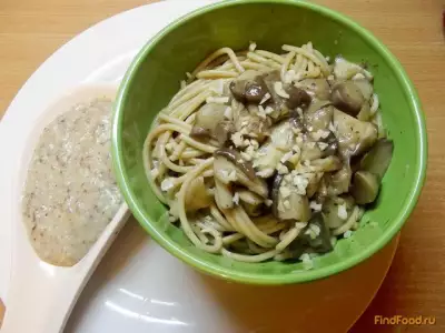 Спагетти с маслятами и грибным соусом рецепт с фото