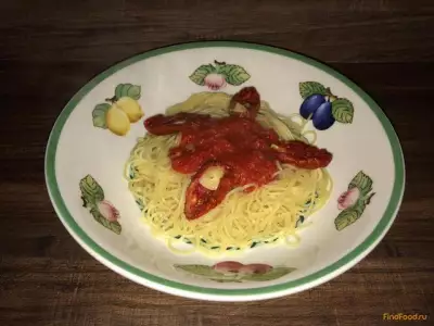 Спагетти с вялеными помидорами рецепт с фото
