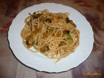 Спагетти с баклажанами рецепт с фото