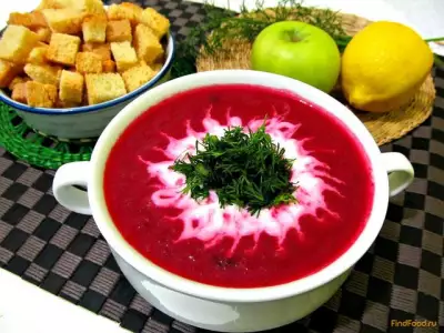Свекольный суп-пюре рецепт с фото