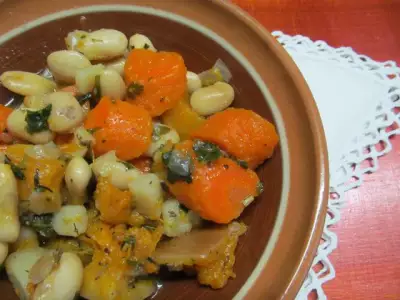 Овощное рагу с тыквой и фасолью рецепт с фото