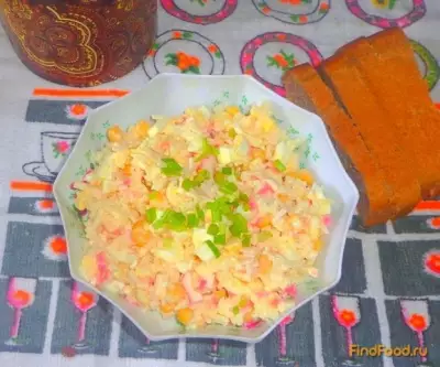 Салат с кукурузой и крабовыми палочками рецепт с фото
