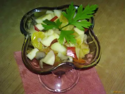 Салат из шампиньонов и перца рецепт с фото