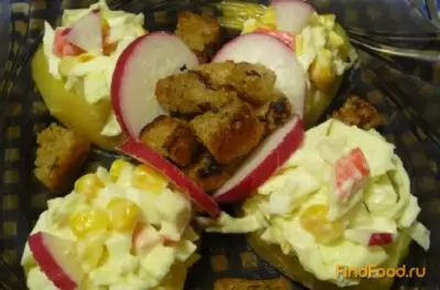 Картофельные лукошки с салатом рецепт с фото