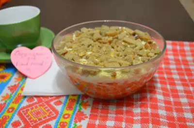 Салат слоеный с килькой в томате рецепт с фото
