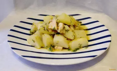 Тушеная картошка с куриной грудкой рецепт с фото