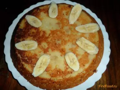 Бананово-апельсиновая творожная запеканка с яблоками рецепт с фото