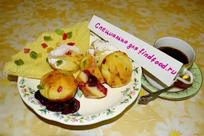 Творожные кексы с цукатами рецепт с фото