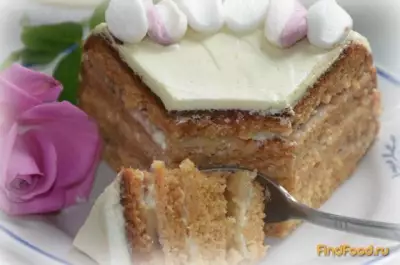 Торт Медовый со сметанно сливочным кремом рецепт с фото