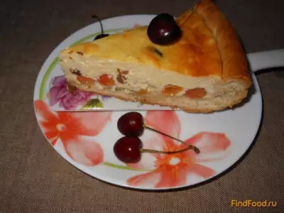 Открытый пирог с черешней рецепт с фото