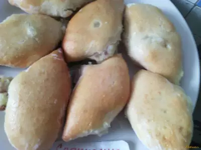 Печеные пирожки с фаршем и картофелем рецепт с фото