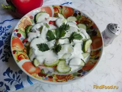 Овощной салат с яблоком и кефиром рецепт с фото