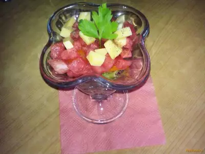 Летний салат с арбузом рецепт с фото