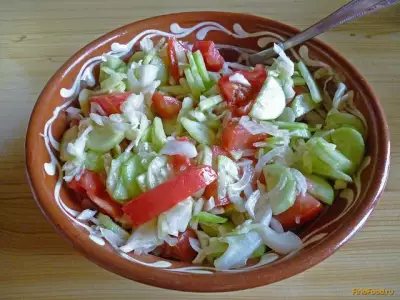 Летний салат из свежих овощей рецепт с фото