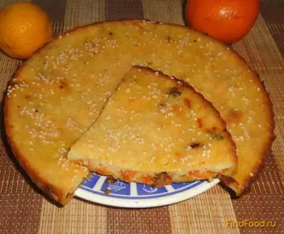 Пирог с мускатным орехом и мясом рецепт с фото
