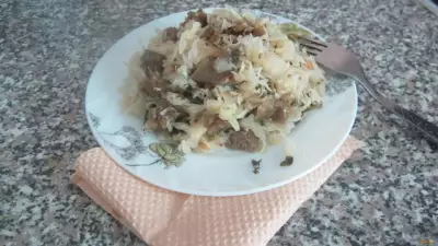 Салат из маринованных баклажанов и квашеной капусты рецепт с фото