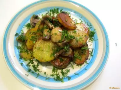 Картофель с грибами и укропом рецепт с фото