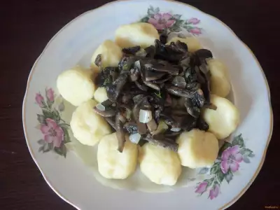 Картофельные кнедлики с грибами рецепт с фото