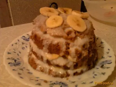 Бисквит с бананами и кефирным кремом рецепт с фото