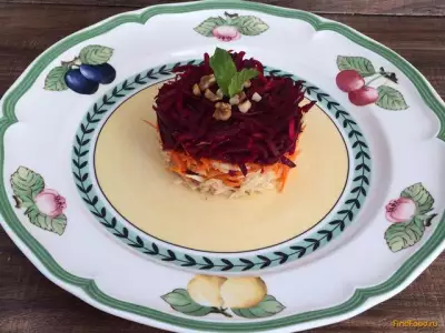 Слоеный овощной салат рецепт с фото