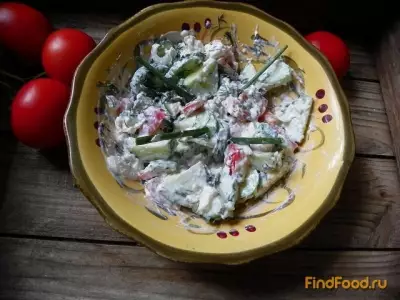 Овощной салат с творогом рецепт с фото