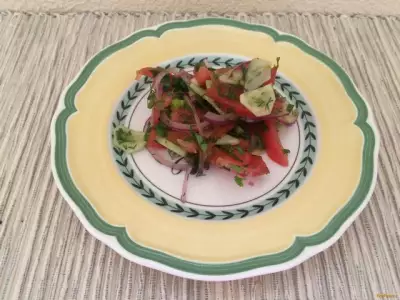 Витаминный салат с зеленью рецепт с фото