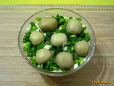Закусочный салат с грибами рецепт с фото