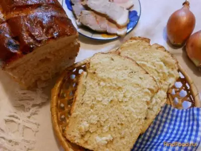 Домашний хлеб с луком рецепт с фото