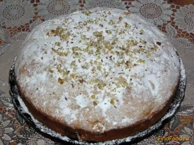 Яблочный пирог с грецкими орехами рецепт с фото