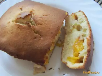 Пирог с персиковой начинкой на скорую руку рецепт с фото