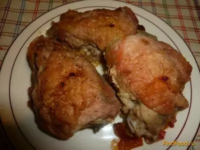 Куриные бедрышки с чесночком и лимонным соком рецепт с фото