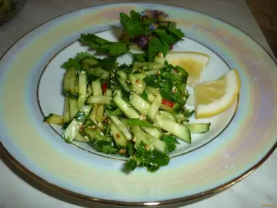 Тайский салат с огурцом рецепт с фото